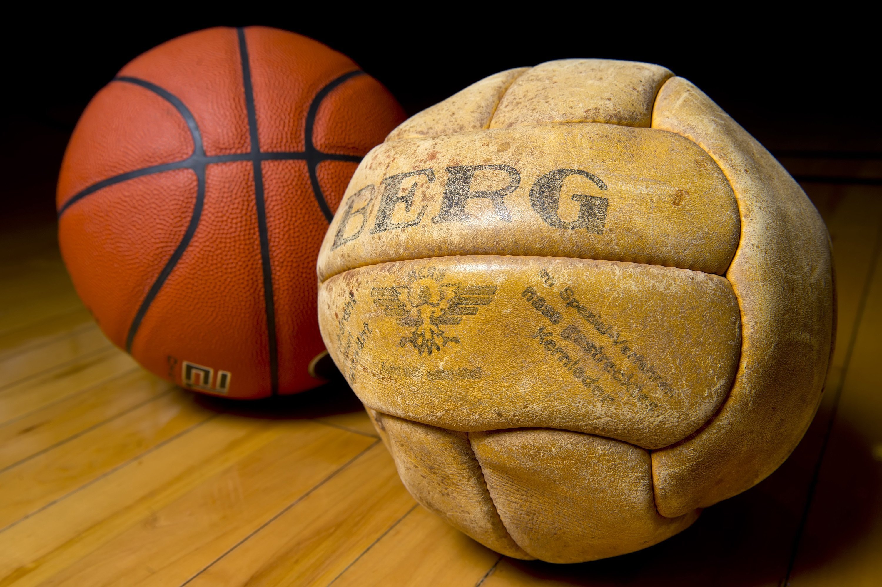 first equipment used in basketball