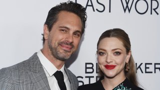 In this March 1, 2017, file photo, actor Thomas Sadoski (L) and actress Amanda Seyfried arrive at the premiere of Bleecker Street Media's "The Last Word" at ArcLight Hollywood in Hollywood, California.