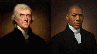 President Thomas Jefferson and his descendent Shannon LaNier