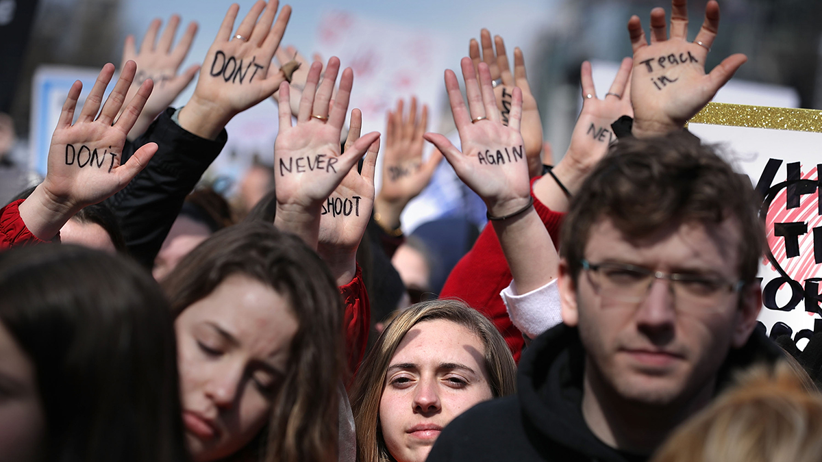 The shooting at Stoneman Douglas High School that killed 17 people galvanized students from Parkland, Florida, and throughout the country to demand gun control measures and safer schools. Students in the D.C. area joined the movement, too, walking out of class and holding memorials for victims of violence closer to home. The March for Our Lives on March 24, 2018, is estimated to have been one of the largest protest demonstrations in U.S. history. Hundreds of thousands of marchers flooded the D.C. streets. In the shadow of the Capitol building, Martin Luther King Jr.’s young granddaughter, Yolanda Renee King, shared a vision for a gun-free world, and a D.C. teen shared the heartbreak of losing his twin to gun violence.