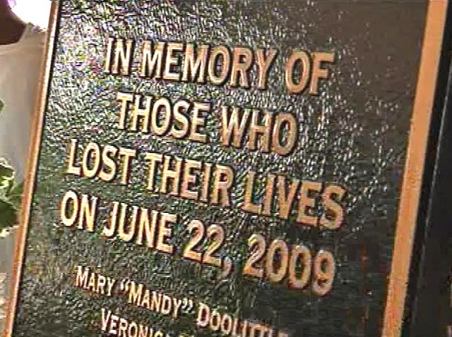 Metro Crash Memorial Plaque