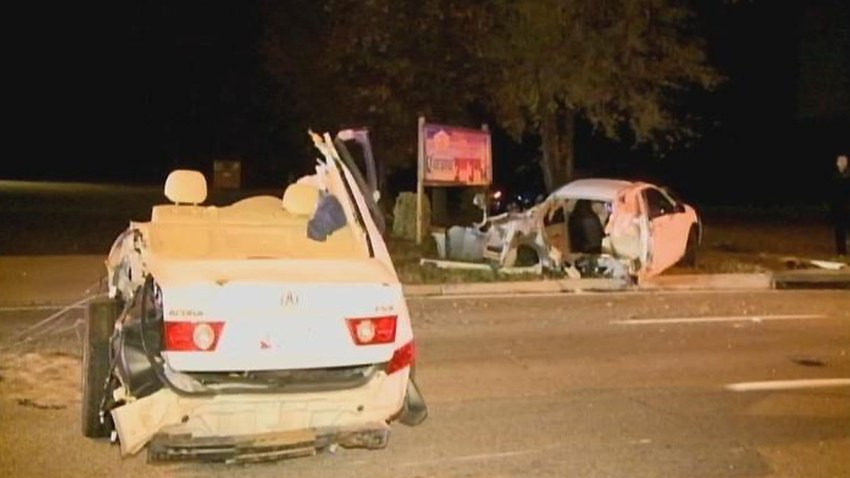 Prince Georges County Crash Car Split in Two 110313