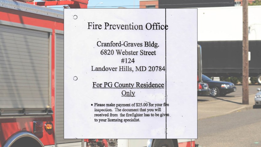 Prince Georges County fire inspection hoax flyer