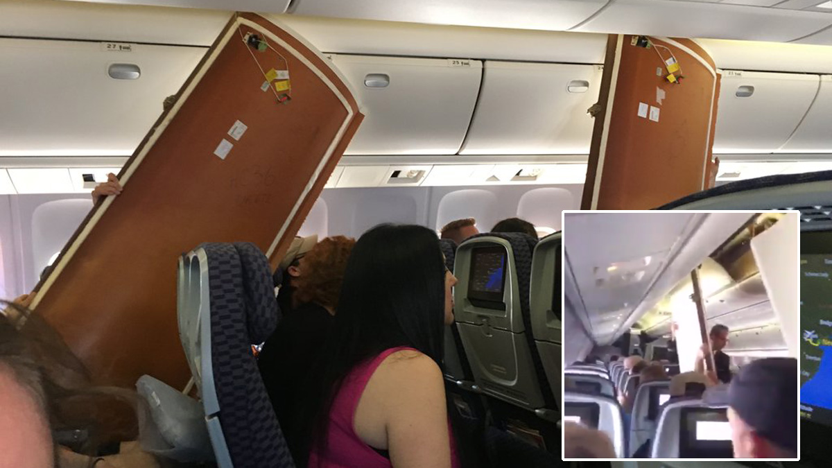 Ceiling Panels Collapse As Plane Landing At Newark Bounces On Runway