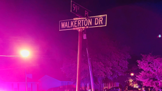Lanham crime scene, street signs