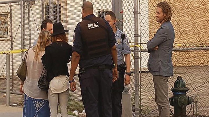 TJ Miller at With Police at Crime Scene