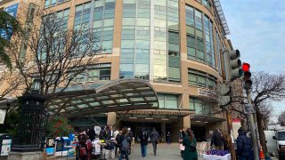 The George Washington University Hospital is pictured on January 31, 2020. (Photo by Daniel SLIM / AFP) (Photo by DANIEL SLIM/AFP via Getty Images)