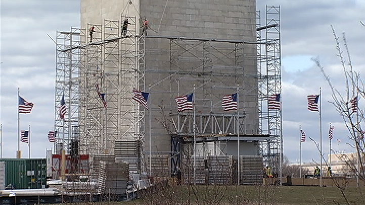Washington Monument Scaffolding 030713