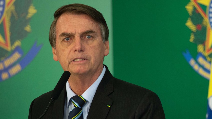President Bolsonaro Holds a Press Conference with Juan Guaido