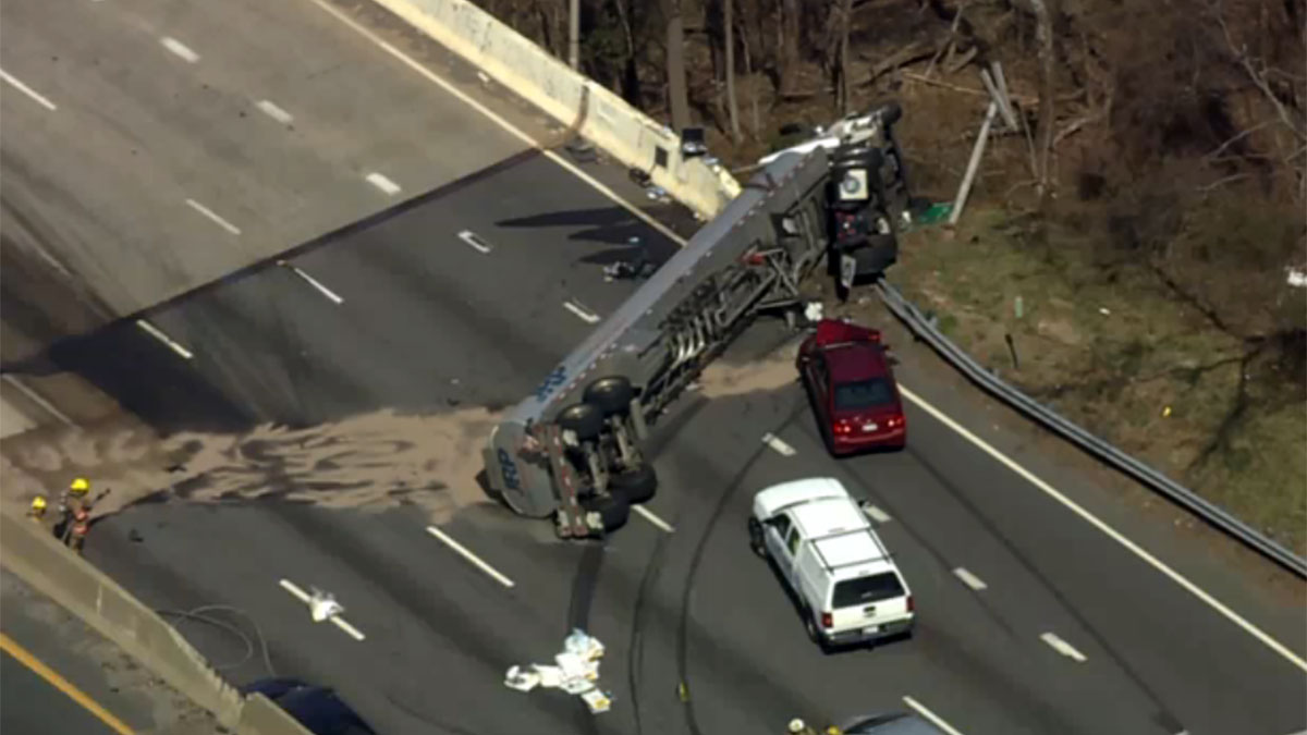 Tanker Crash on Beltway Cripples DC Area Traffic for Hours NBC4