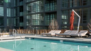 Pool at luxury condo building in DC
