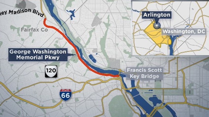 gw parkway crash closures