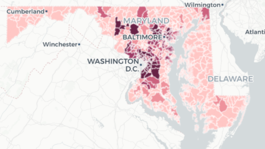 Map See The Diagnosed Coronavirus Cases In Each Maryland Zip Code