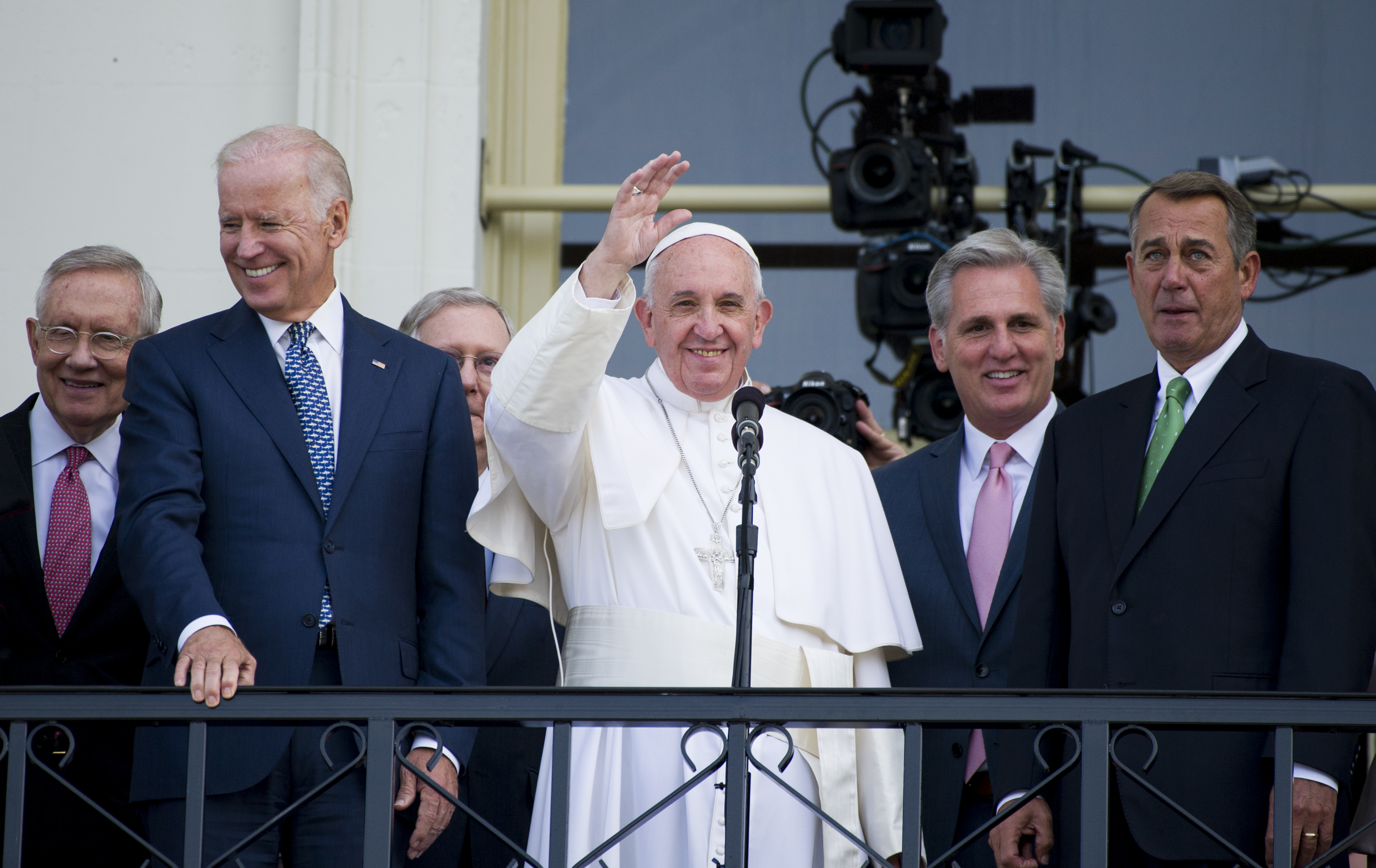 Thousands of people flocked to Washington, D.C., in September 2015 to witness <a href="https://www.nbcwashington.com/news/local/pope-visit-washington-dc-pilgrim-voices/69969/">Pope Francis’ historic visit to the United States</a>. The pope had a packed schedule while in D.C., including a papal parade along the Ellipse and a portion of the National Mall and Mass at the Basilica of the National Shrine of the Immaculate Conception. "He's a wonderful pope. I see more similarities than differences," said Alexandra Lajoux of Fairfax County, Virginia. "He's the right pope for our time."