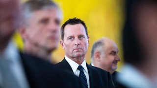 U.S. Ambassador to Germany Richard Allen Grenell (C) attends a new year's reception of the German President on Jan. 14, 2019, in Berlin.