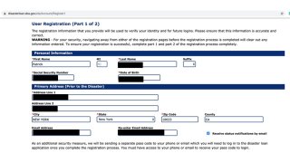 disaster loan personal data