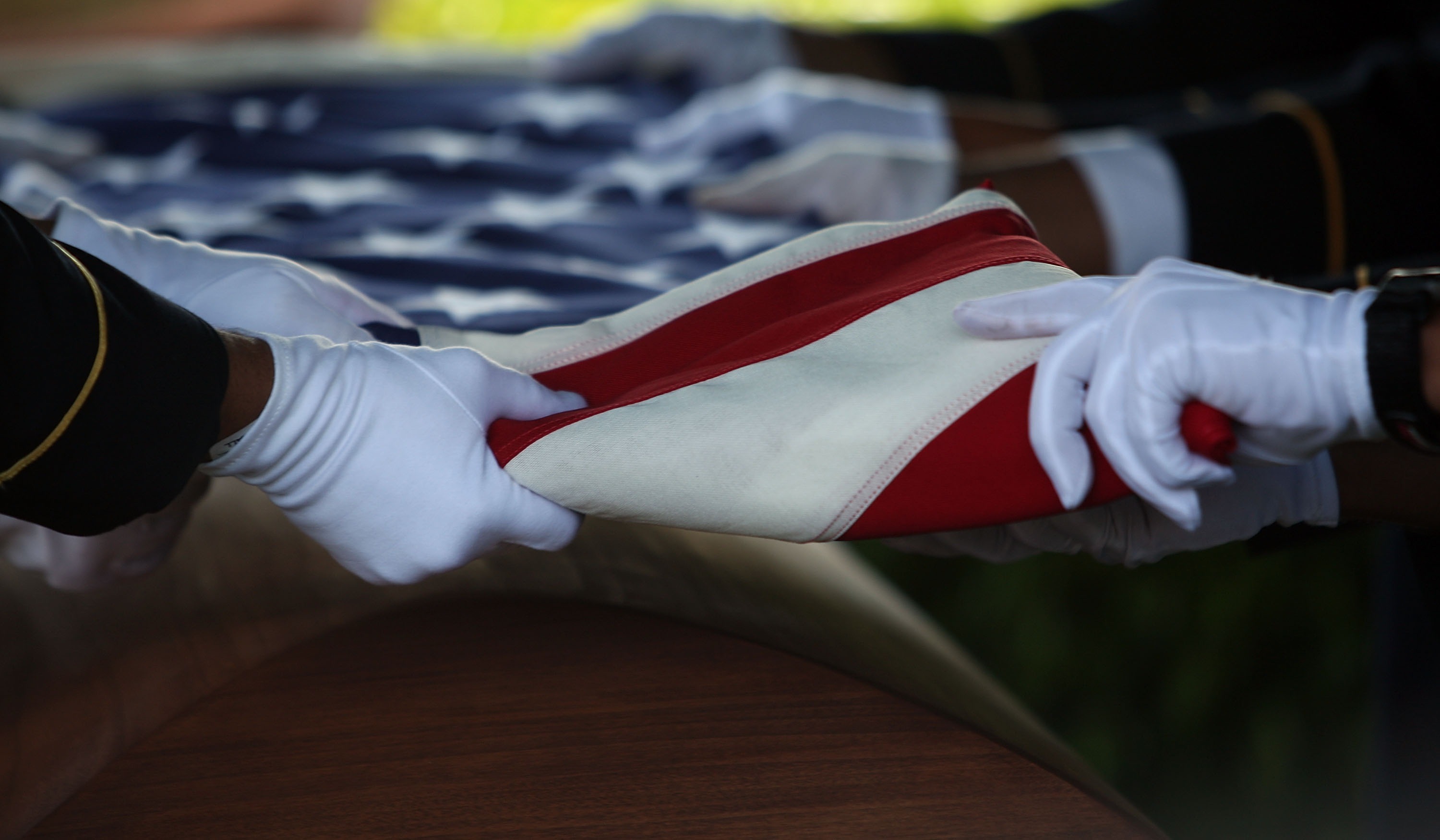 military funeral flag folding