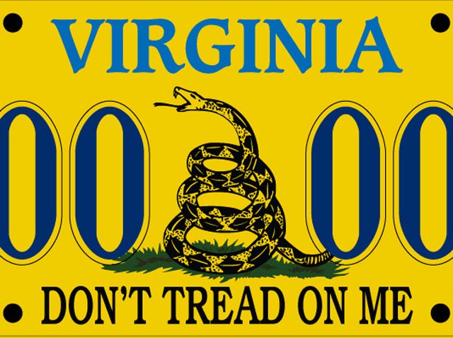 don't tread on me virginia license plate