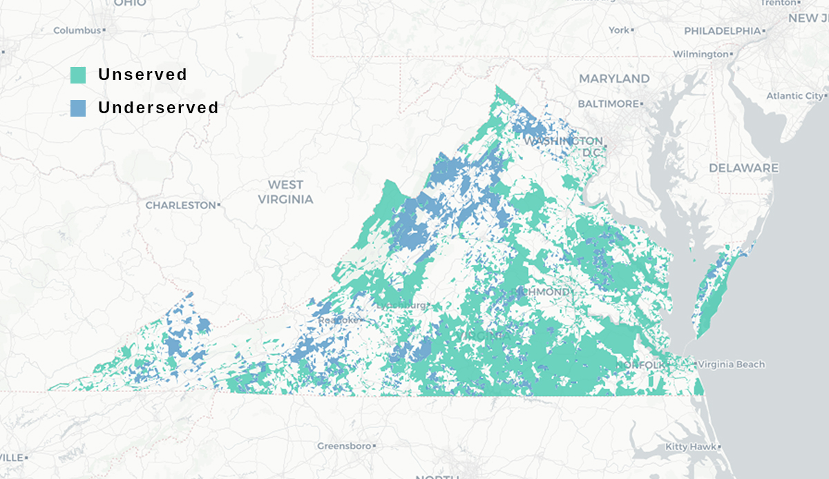 Virginia challenges FCC map showing statewide high-speed internet