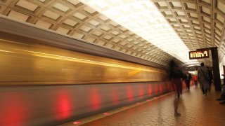 DC Metro train leaves the station