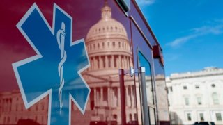 Ambulance and US Capitol