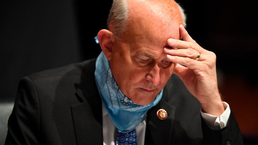 Rep. Louie Gohmert, R-Texas, studies notes during a House Judiciary Committee hearing on the oversight of the Department of Justice on Capitol Hill, Tuesday, July 28, 2020 in Washington.
