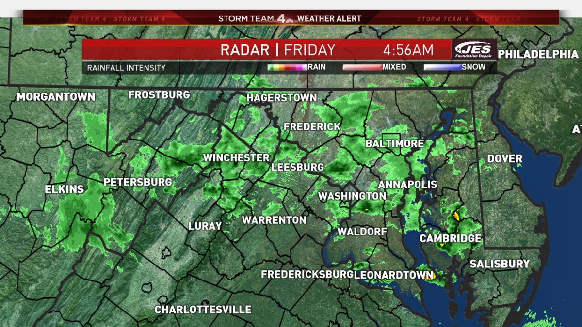Heavy Rain Expected Friday; Flash Flood Watch in Maryland, Virginia ...