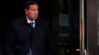 BOSTON, MA - MARCH 25: Jorge Salcedo, former UCLA mens soccer coach, departs the John Joseph Moakley United State Courthouse in Boston on March 25, 2019. A dozen sports coaches and test administrators who are accused in a massive college admissions scandal appeared in a federal courtroom in Boston for the first time Monday, pleading not guilty to taking part in a multimillion-dollar scheme to help the children of wealthy clients get into selective colleges. Each defendant was arraigned on a charge of racketeering conspiracy, a crime that carries a sentence of up to 20 years in prison and a $250,000 fine.