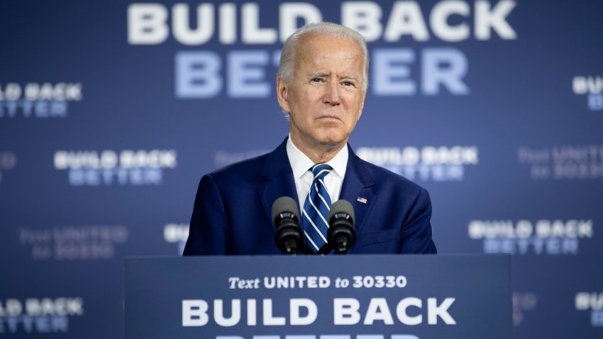 US Democratic presidential candidate Joe Biden speaks about on the third plank of his Build Back Better economic recovery plan for working families, on July 21, 2020, in New Castle, Delaware.