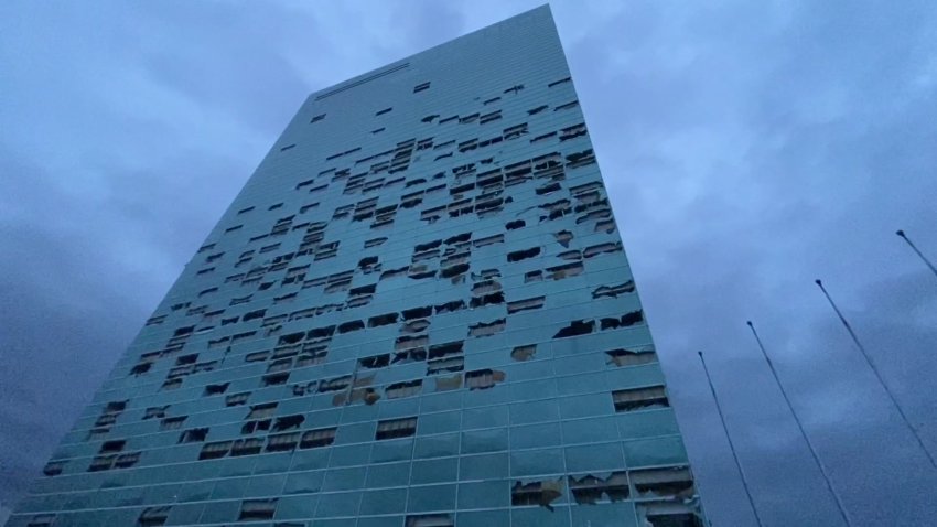Raw Video: Daylight Shows Damage in Lake Charles