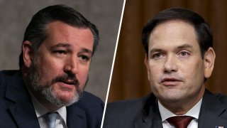China sanctioned U.S. citizens in retaliation for sanctions made again Hong Kong last week. Sen. Ted Cruz, left, and Sen. Marco Rubio were two of the 11 listed by Beijing on Monday.