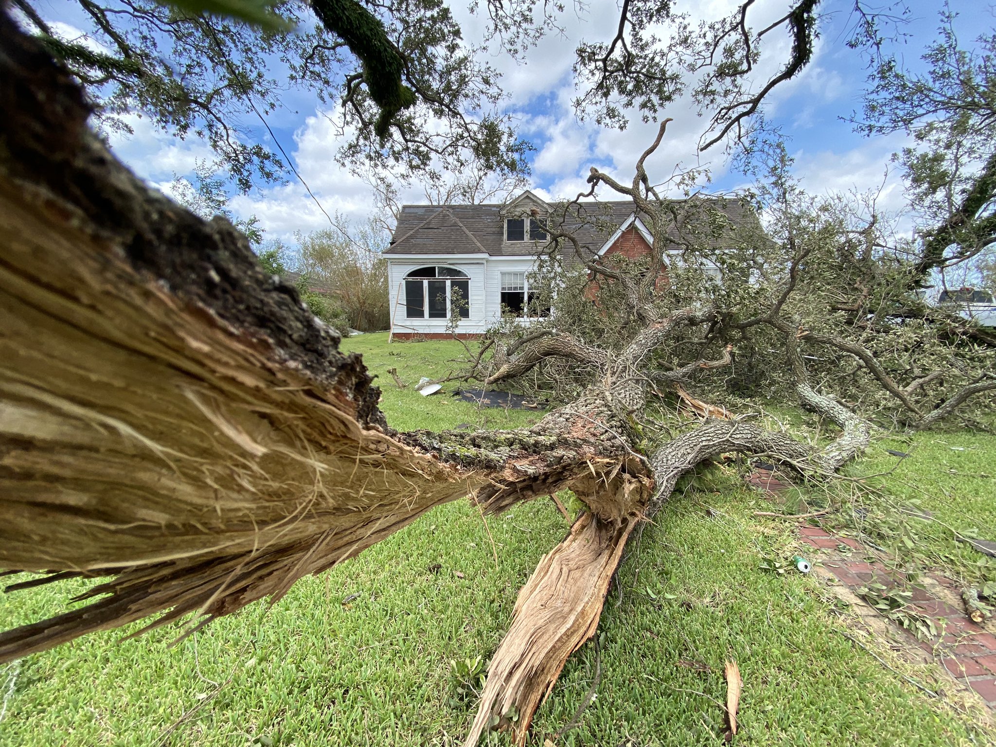 Storm damage in Lake Charles.