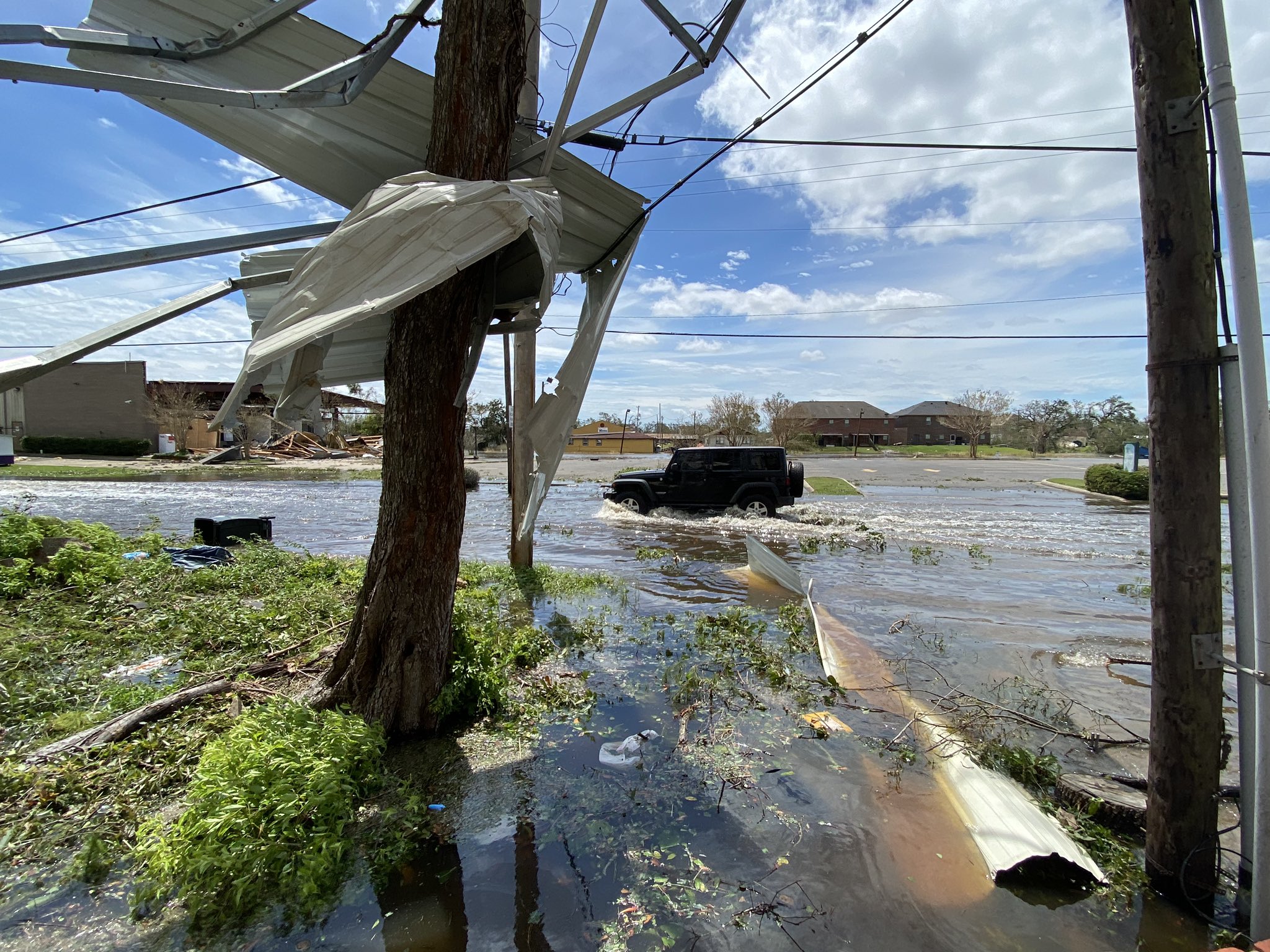 Storm damage in Lake Charles.