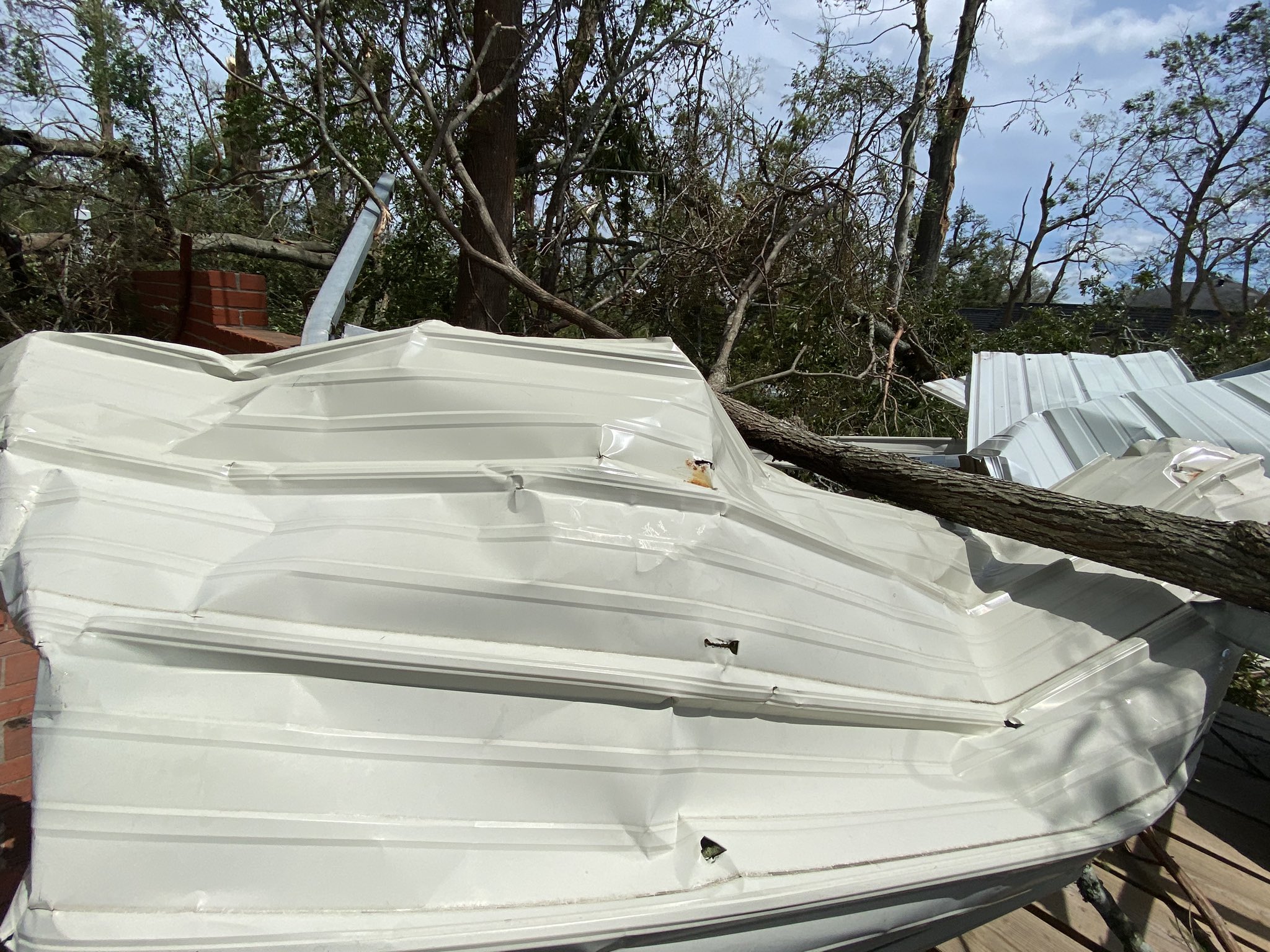 Storm damage in Lake Charles.