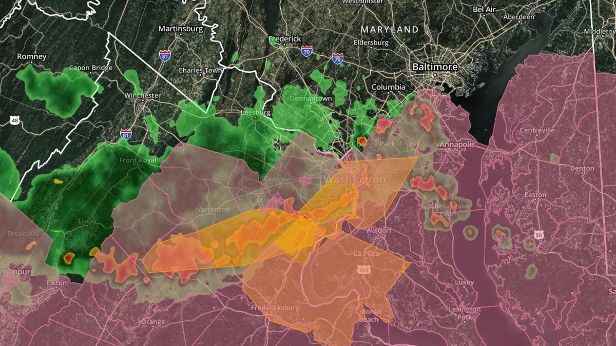 Severe Thunderstorms Bring Damaging Winds to DC Area – NBC4 Washington