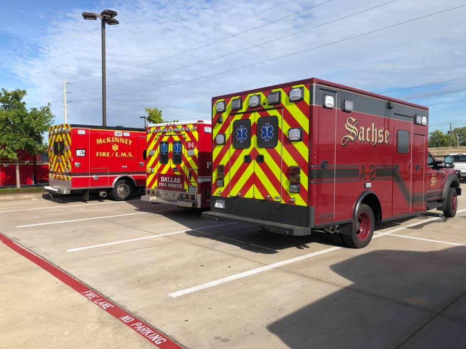 Great seeing our North Texas Rescue crews and others at Buc-ee&#8217;s in Baytown rolling East towards Louisiana for mutual aid.