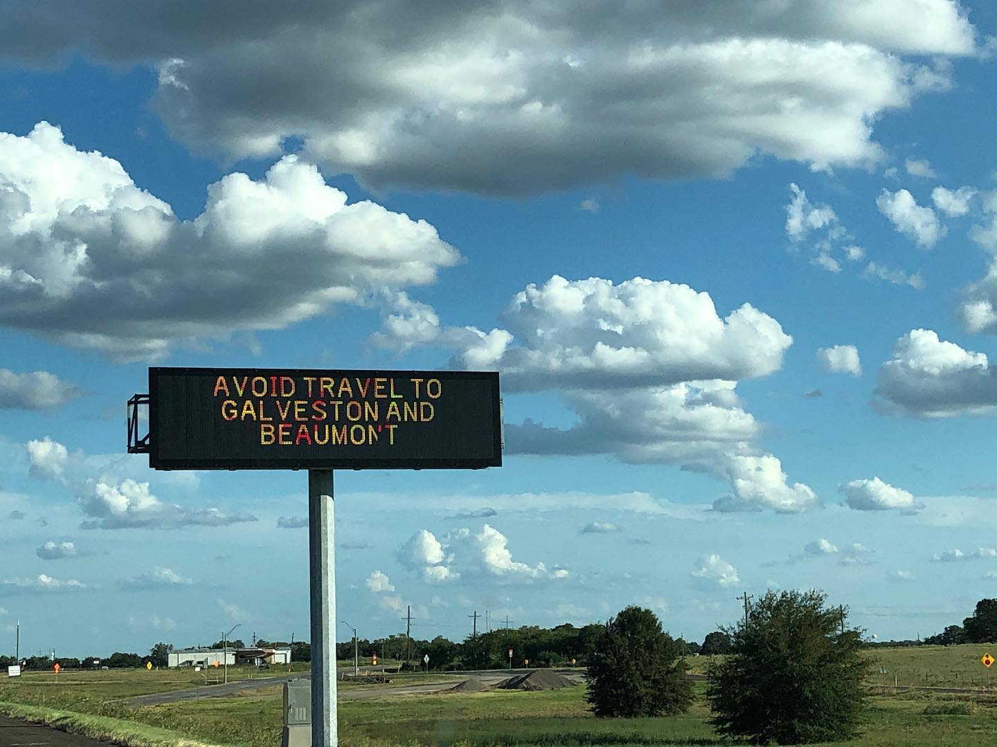 Drivers heading south are being warned about Hurricane Laura.