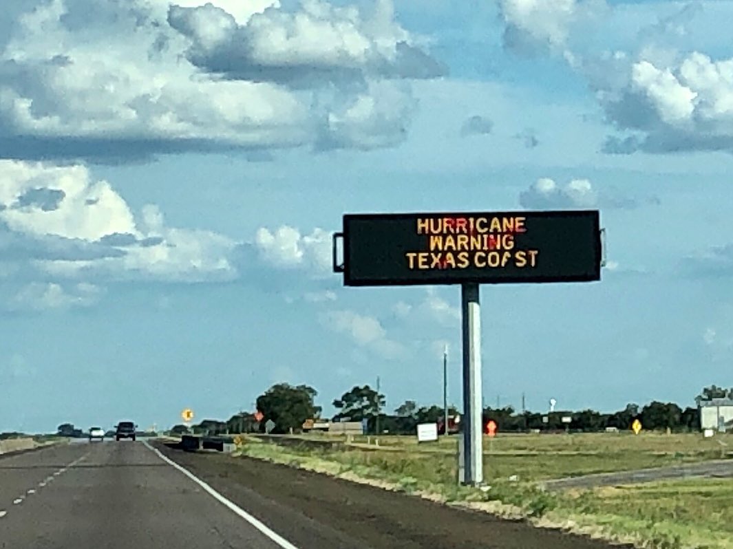 Drivers heading south are being warned about Hurricane Laura.