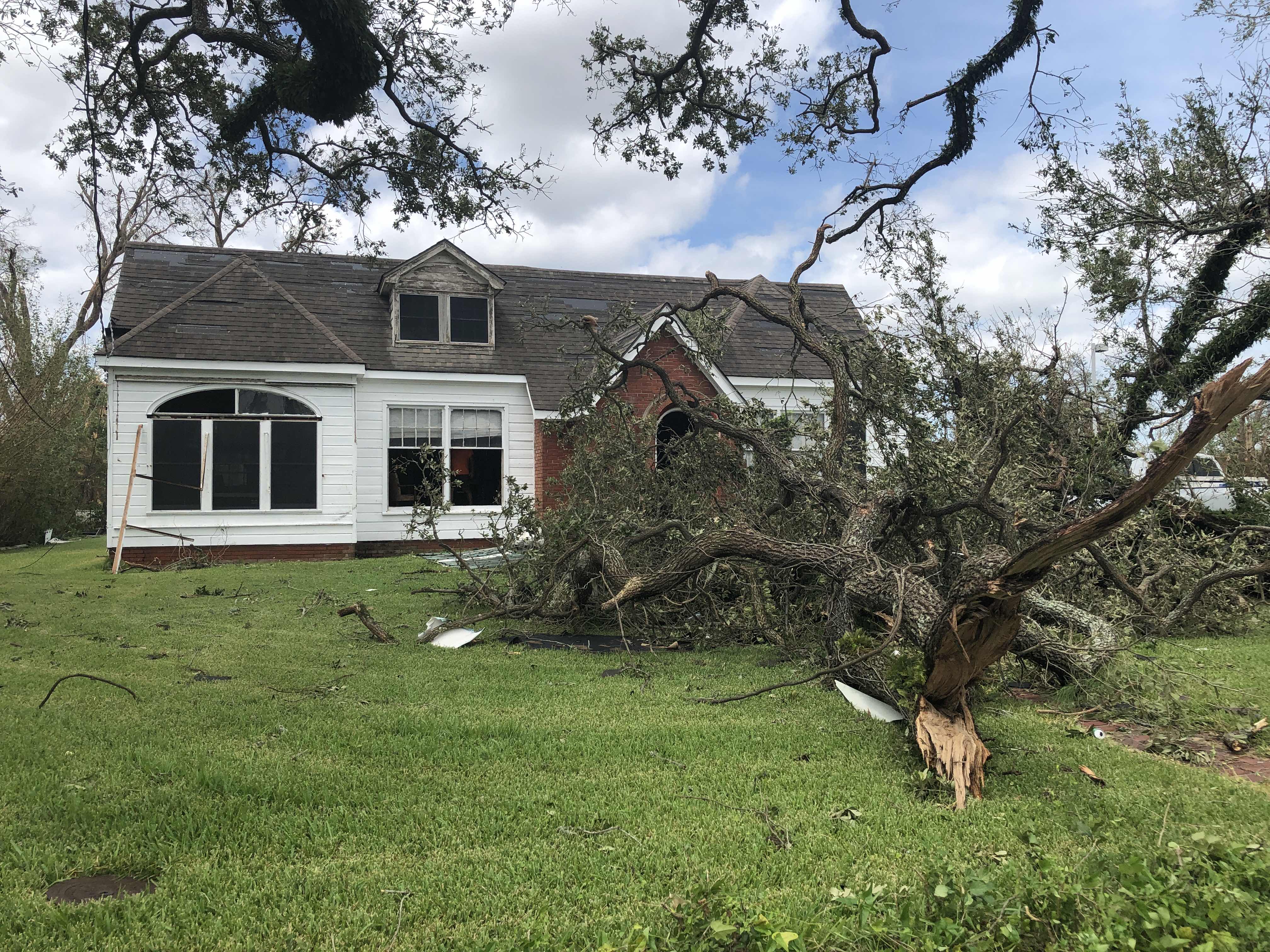 Storm damage in Lake Charles.