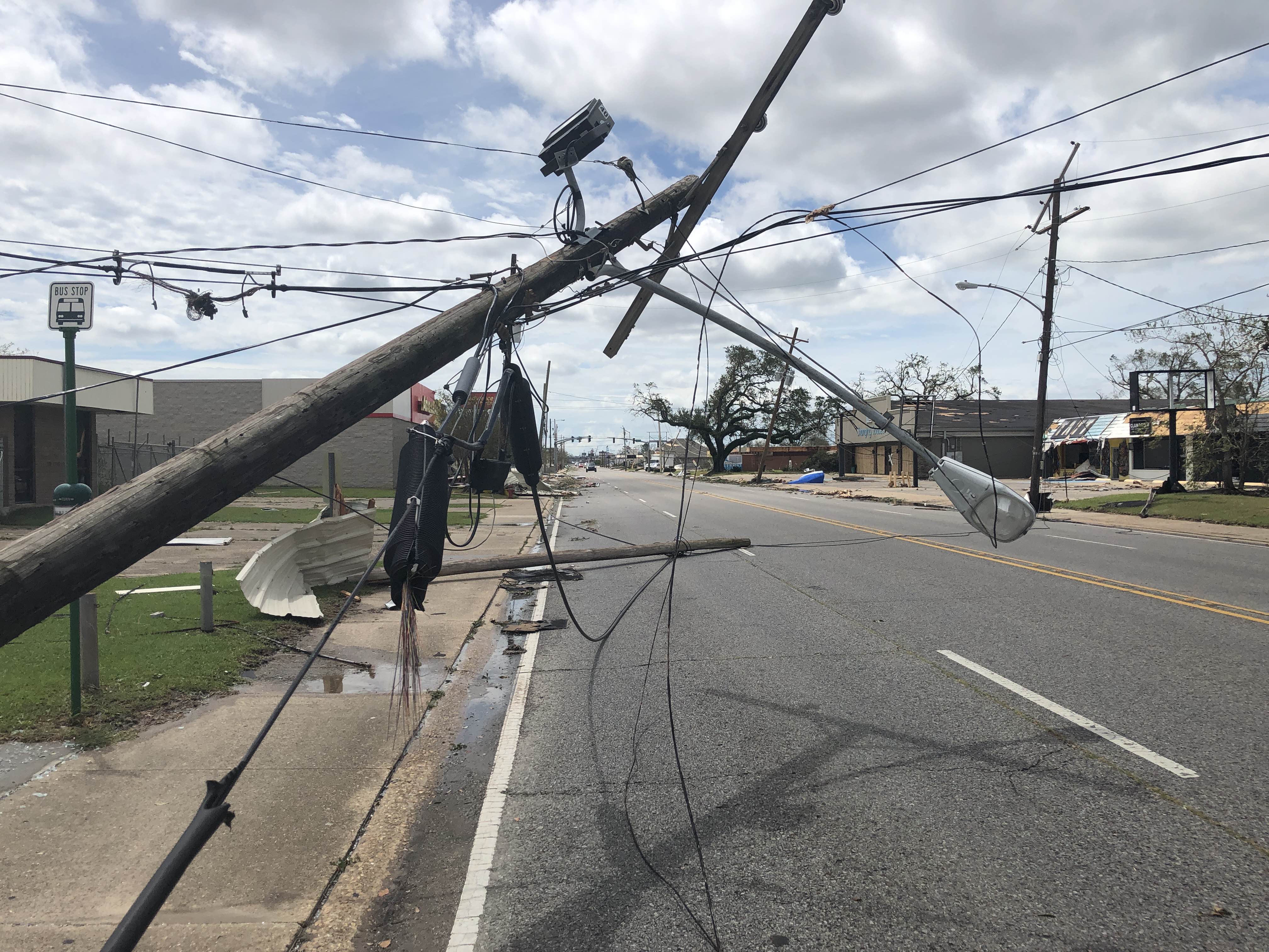 Storm damage in Lake Charles.