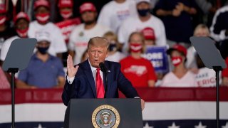 President Donald Trump speaks at a campaign rally Tuesday, Sept. 8, 2020, in Winston-Salem, N.C.