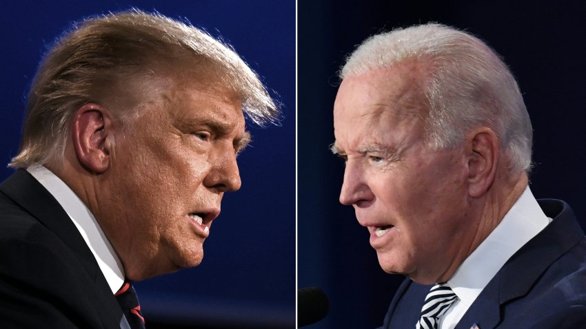 Democratic Presidential candidate and former US Vice President Joe Biden speaks during the first presidential debate at Case Western Reserve University and Cleveland Clinic in Cleveland, Ohio, on September 29, 2020.