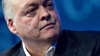Jim Hackett, president and chief executive officer of Ford Motor Co., listens during a discussion at the Automotive News World Congress event in Detroit, Michigan, U.S., on Tuesday, Jan. 16, 2018.