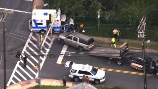 An ambulance was involved in a crash in Wheaton, Maryland.