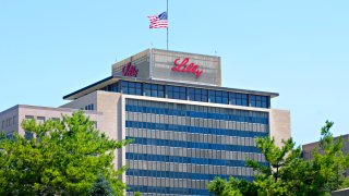 The headquarters building of Eli Lilly & Co. stands in Indianapolis, Indiana, U.S., on Wednesday, June 30, 2010.