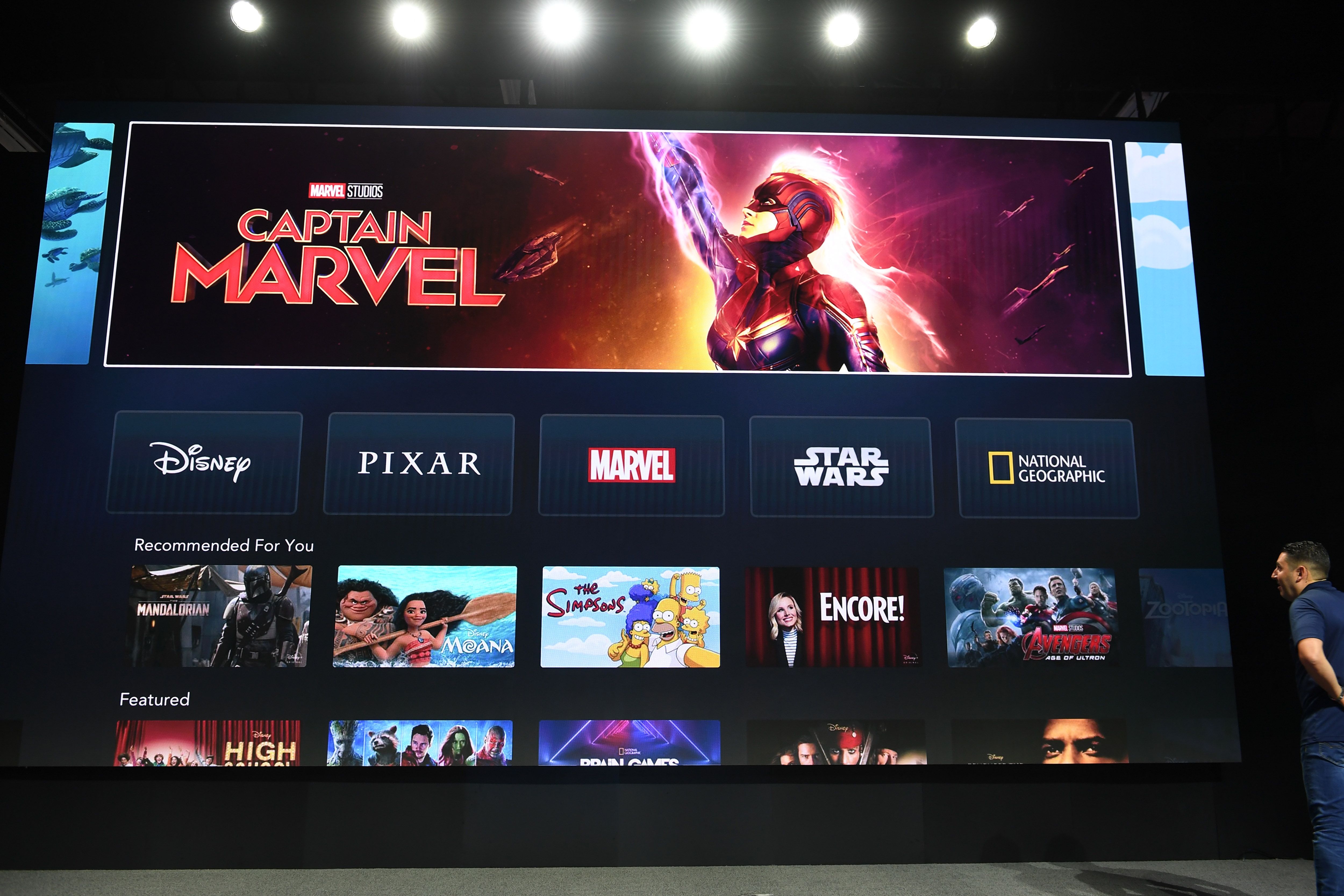 Disney+ interface displaying viewing options