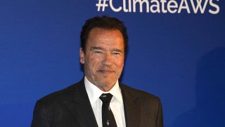 KITZBUEHEL, AUSTRIA - JANUARY 23: Arnold Schwarzenegger during the Climate Austrian World Summit on Hahnenkamm Race Weekend on January 23, 2020 in Kitzbuehel, Austria.