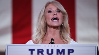 Kellyanne Conway speaks at the Republican National Convention