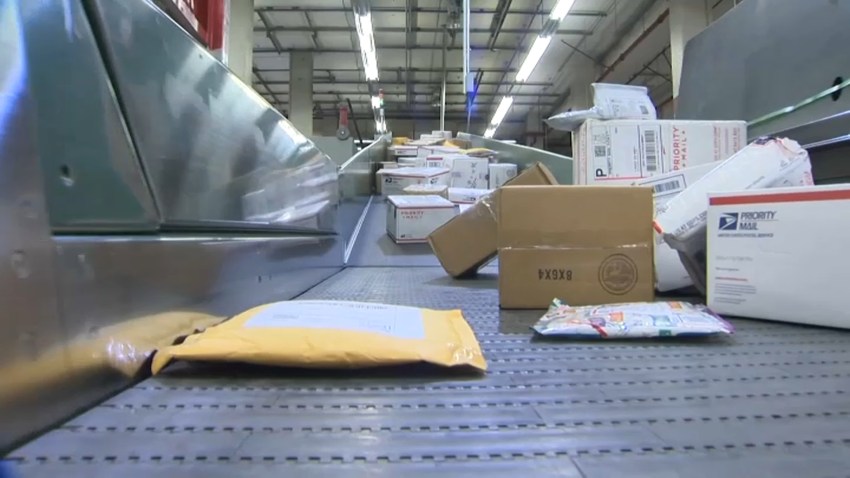 Mail being sorted