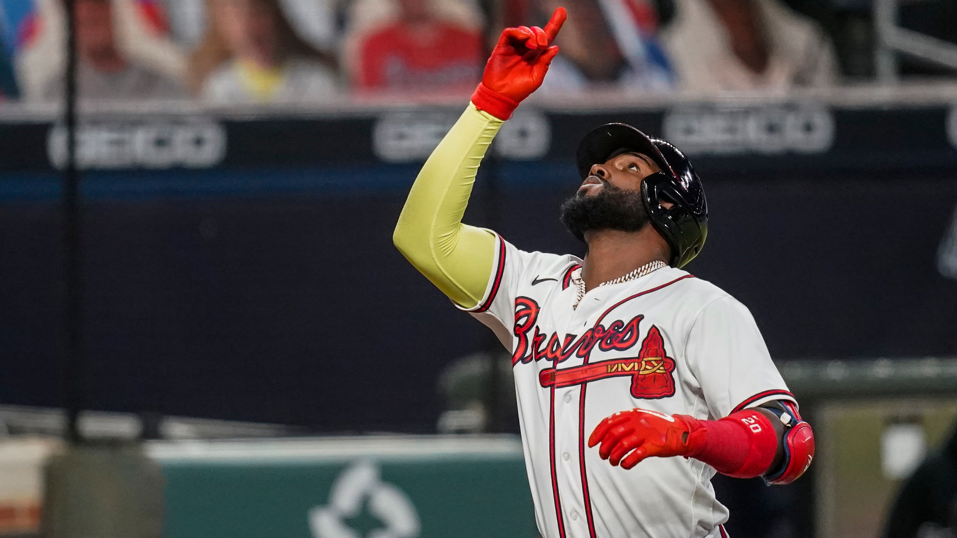 Marcell Ozuna selfie during HR